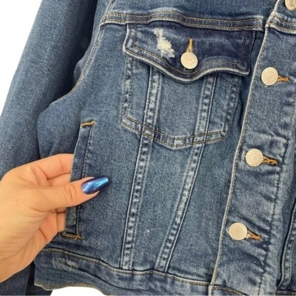 Vervet by Flying Monkey Denim Trucker Jacket Size Small New Jean Classic Women's - Picture 4 of 9
